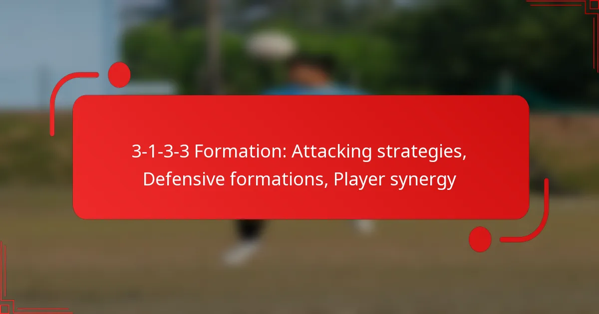 3-1-3-3 Formation: Attacking strategies, Defensive formations, Player synergy