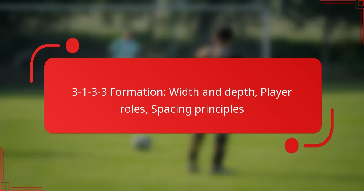 3-1-3-3 Formation: Width and depth, Player roles, Spacing principles