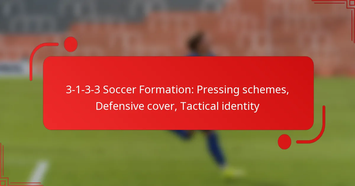 3-1-3-3 Soccer Formation: Pressing schemes, Defensive cover, Tactical identity