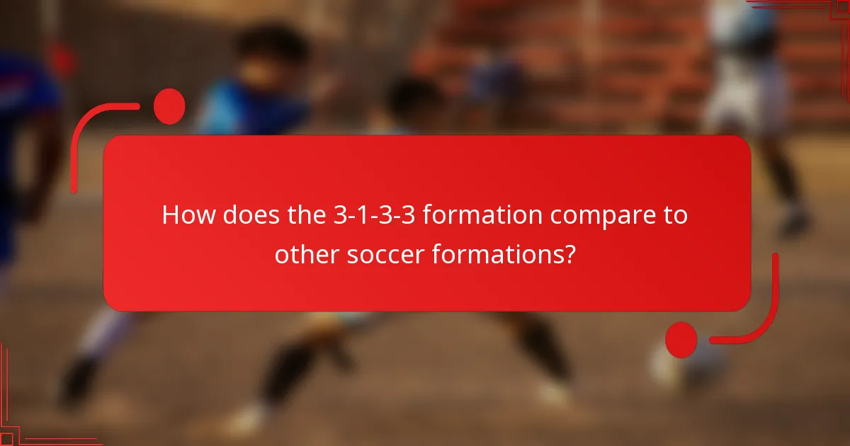 How does the 3-1-3-3 formation compare to other soccer formations?